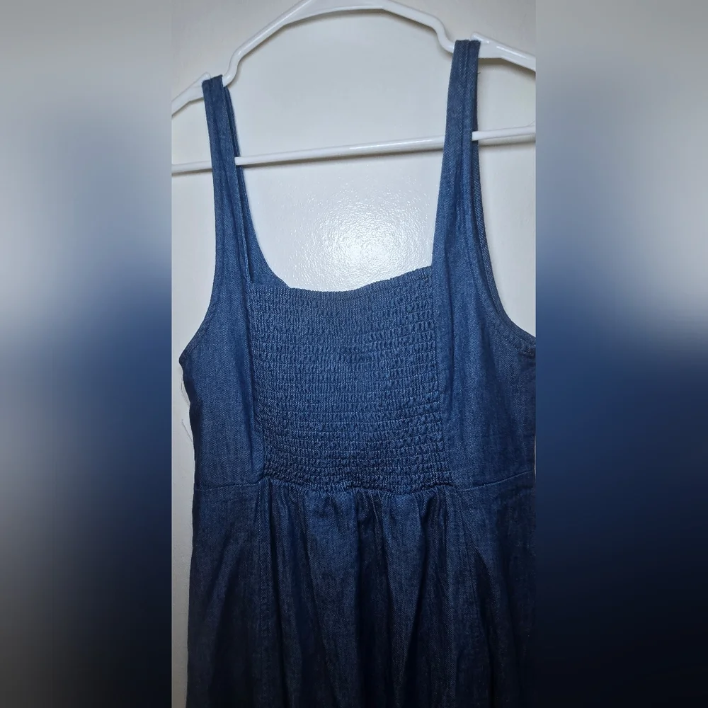Old Navy Womens Medium Cotton Denim Long Dress - Picture 4 of 7